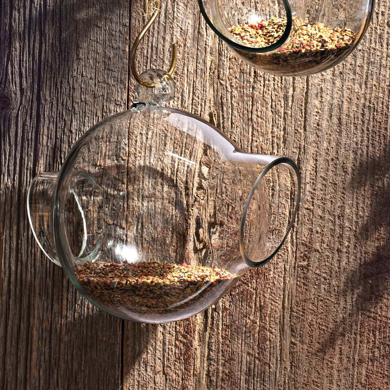 Large Glass Bird Feeder