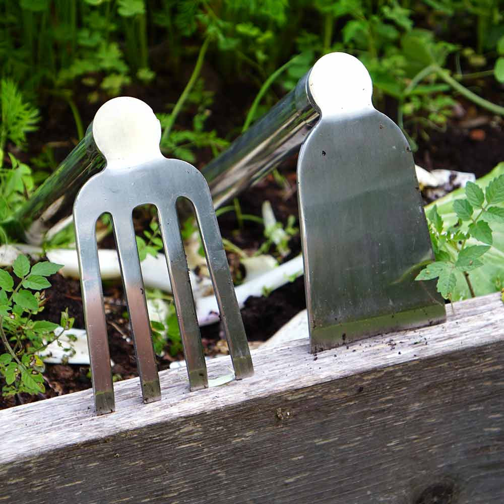 Indestructible Stainless-Steel Hoe & Cultivator Set