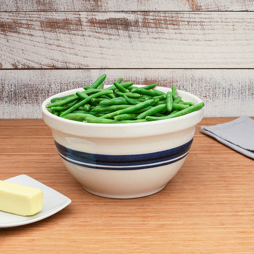 Set of Three USA Made Classic Stoneware Mixing Bowls