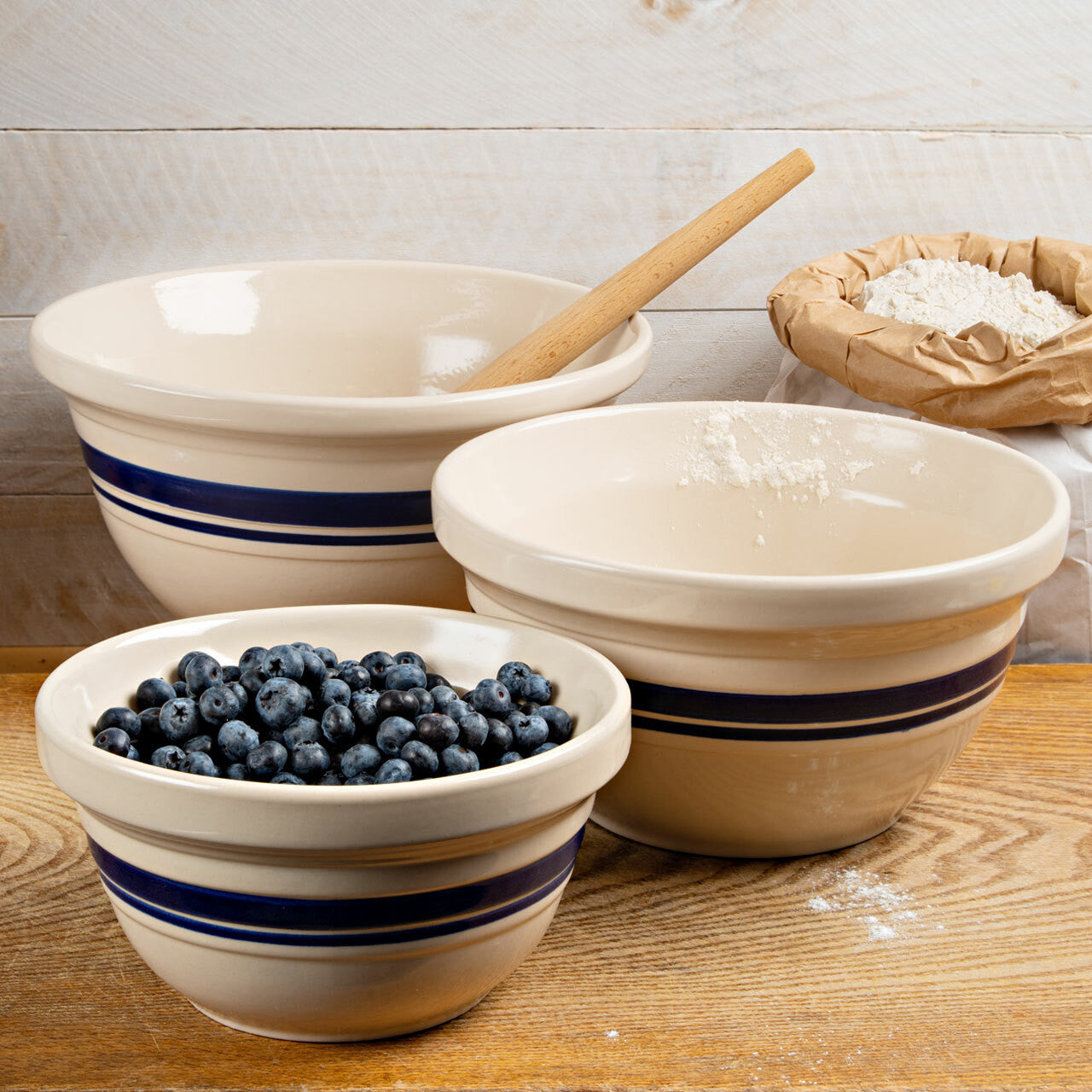 USA Made Classic Stoneware Mixing Bowls