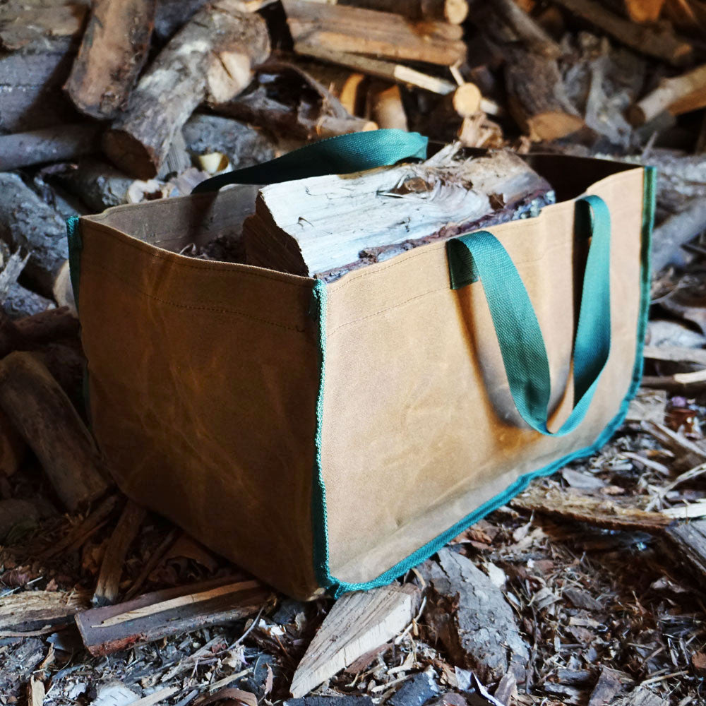 Waxed Canvas Log Carrier