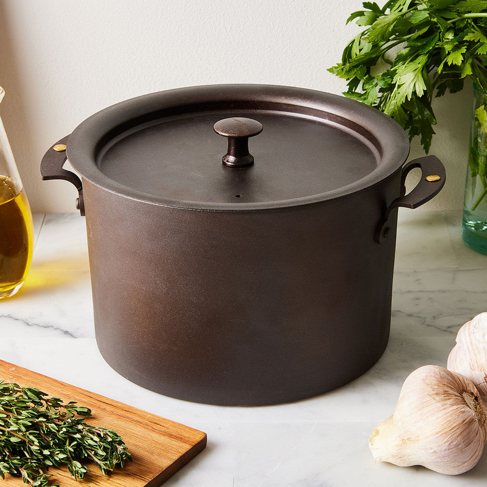 8" Spun Iron Stock Pots
