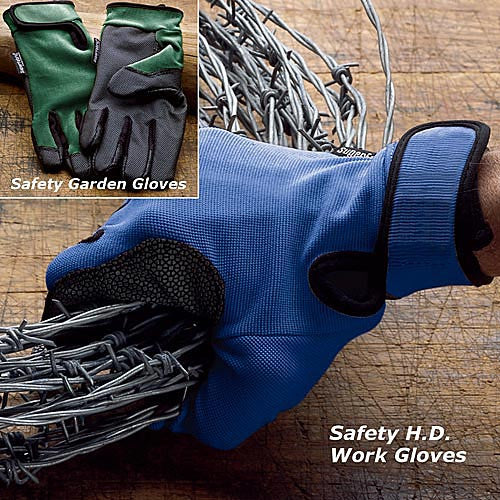 Green Safety Garden Gloves - Medium