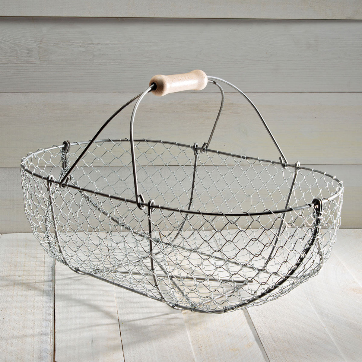 Large Woven Galvanized Basket