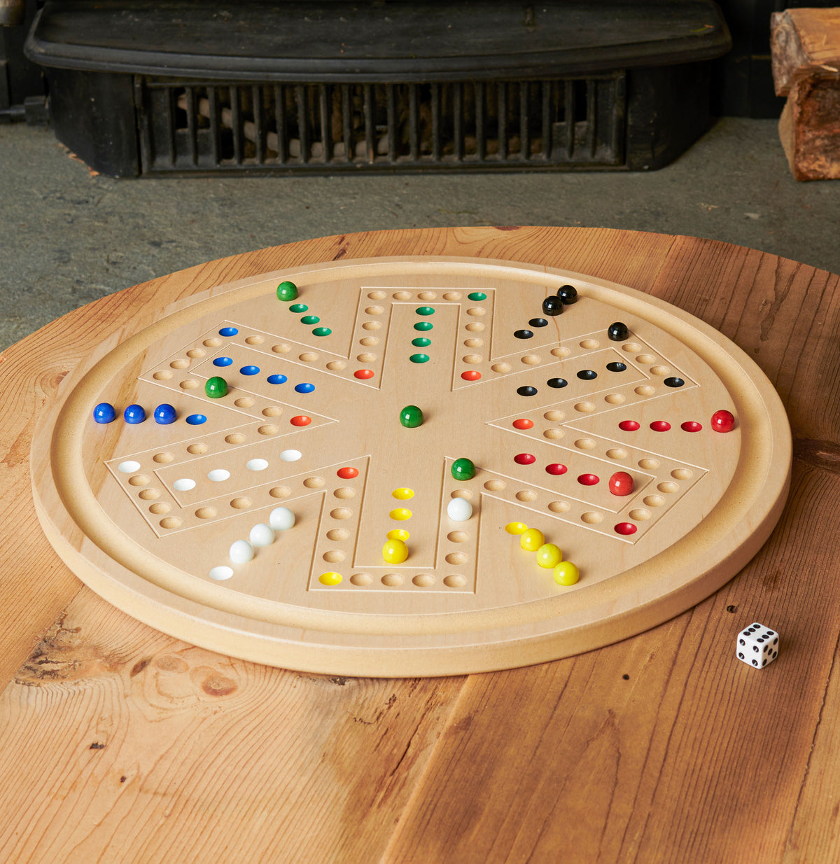 2-in-1 Handcrafted Aggravation / Chinese Checkers Game