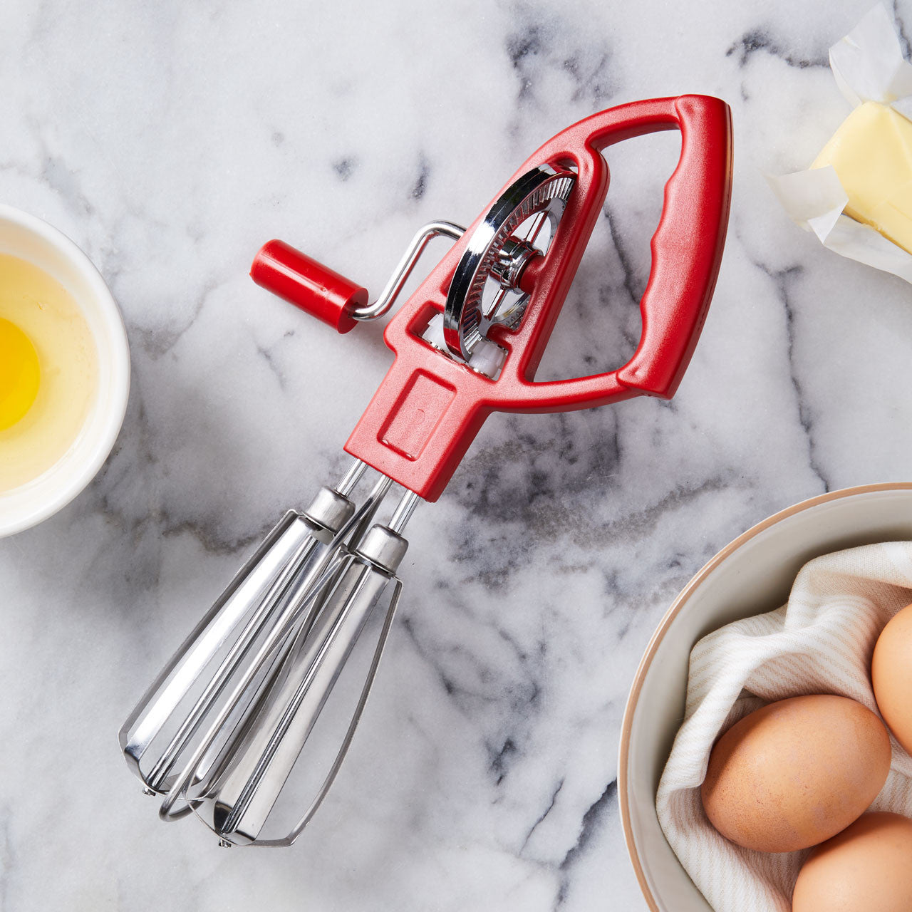 Italian-Made Hand Mixer - Red