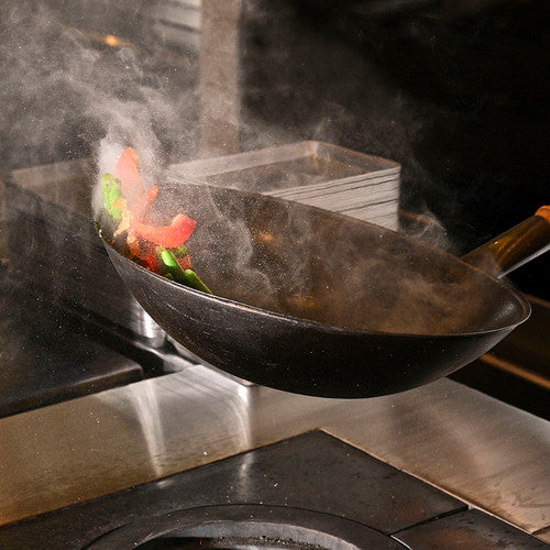 Netherton Long-Handled Spun Iron Wok