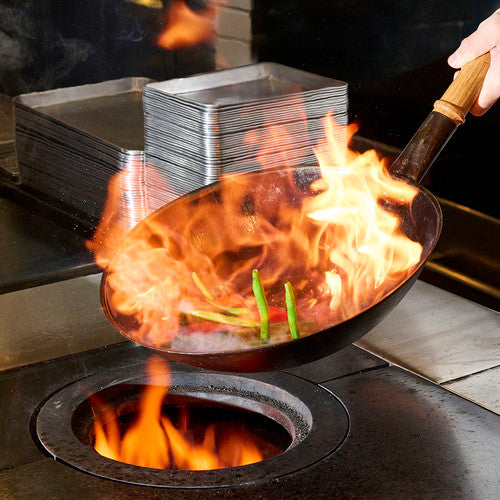 Netherton Long-Handled Spun Iron Wok