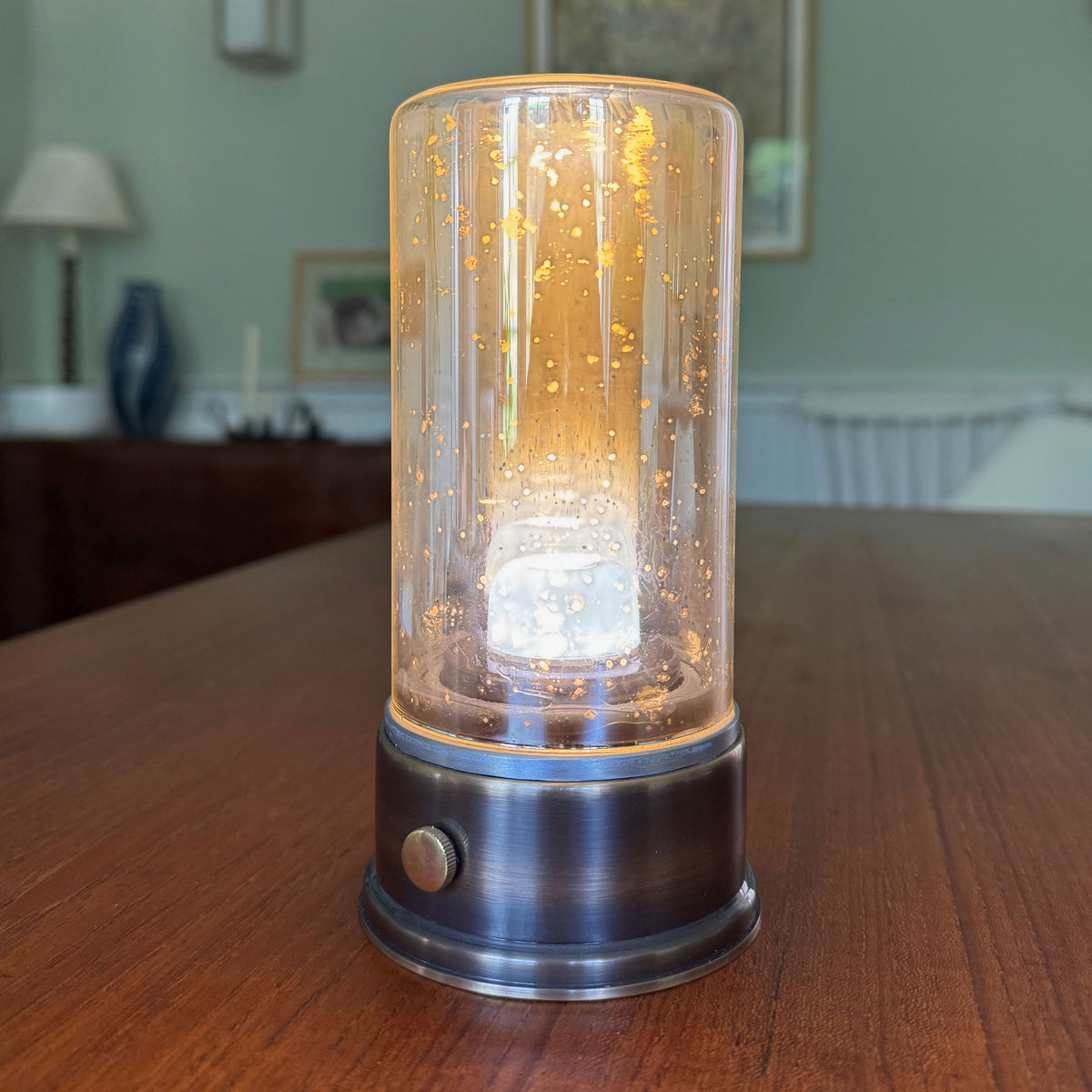LED Mid-Century Lamp, Bubble Glass