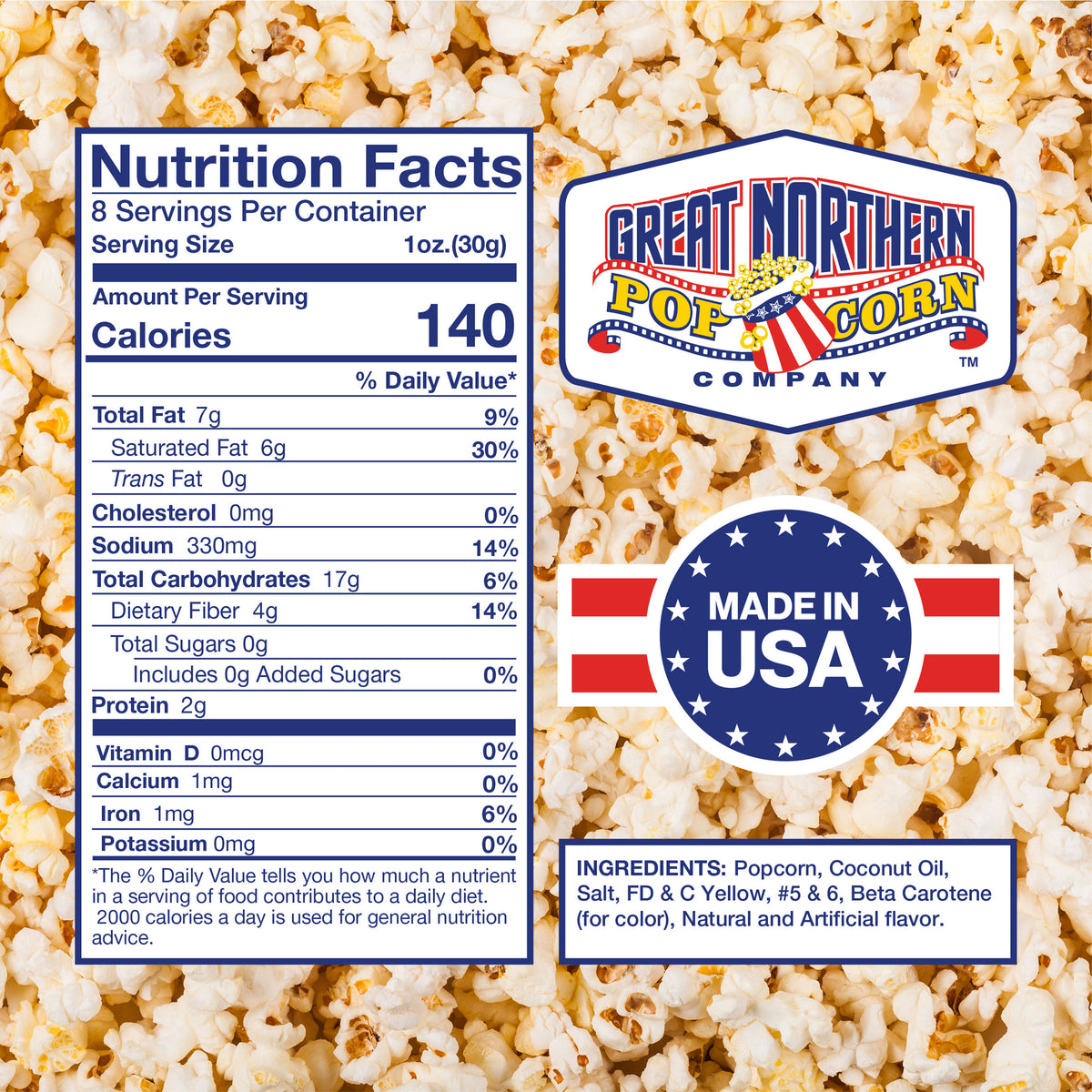 8 Oz. Popcorn Packs - 5 packs