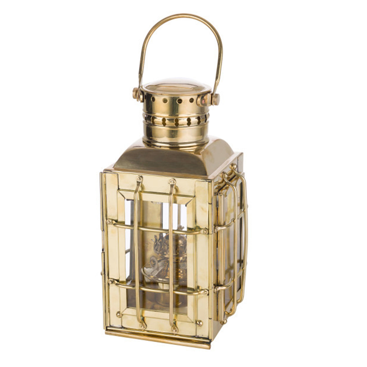 Vintage Inspired 19th Century Brass Oil Lantern