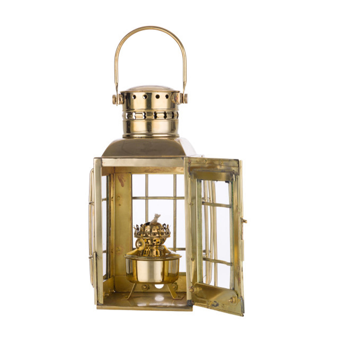 Vintage Inspired 19th Century Brass Oil Lantern
