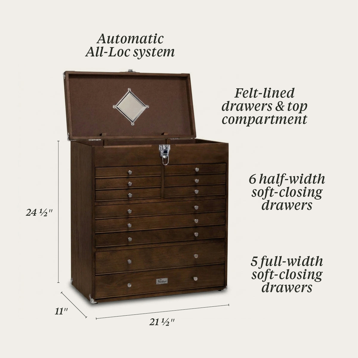 Gerstner International Dark Oak "Solutions" Chest