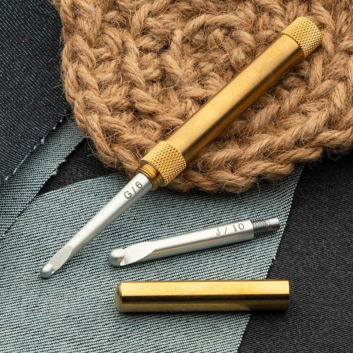 2-in-1 Brass Crochet Hook