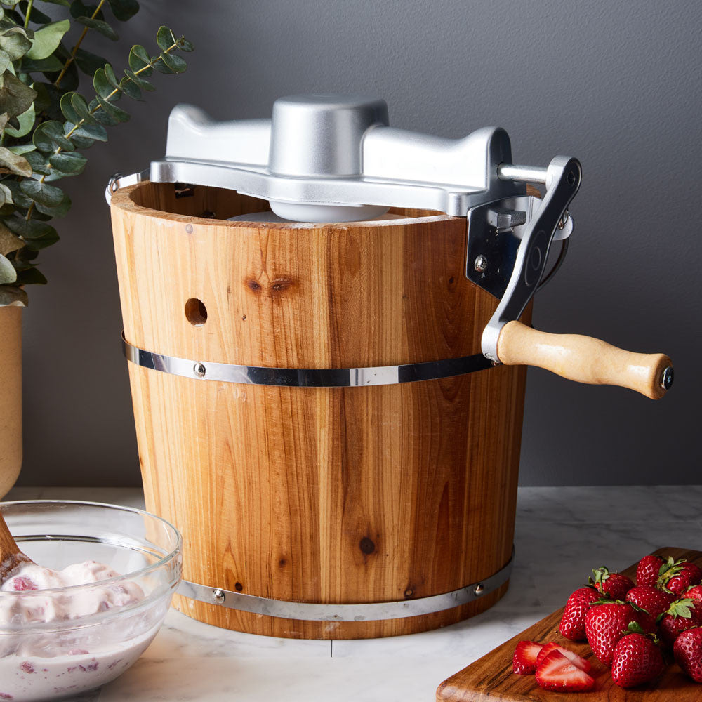 Fun Old-Fashioned Ice Cream Maker with A Boost
