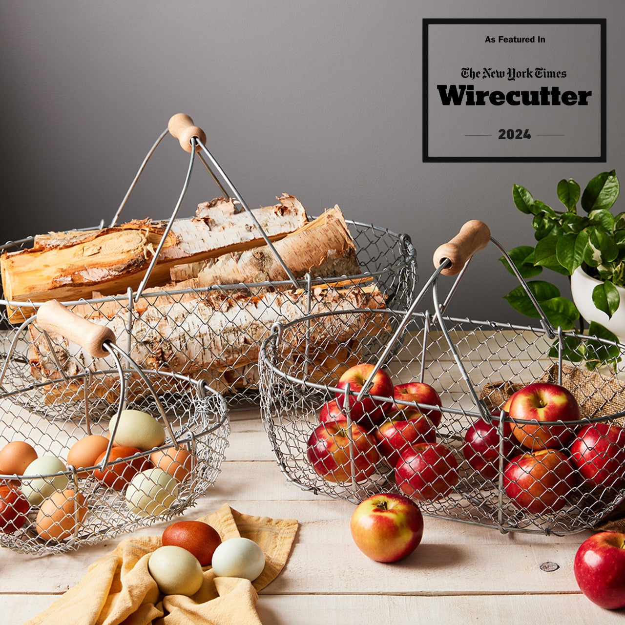 Heavy-Duty Woven Galvanized Steel Baskets